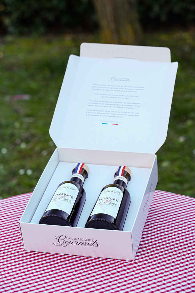 [VC25PNPN] Coffret de 2 vinaigres de vin d'Alsace 25cl (Pinot Noir, Pinot Noir)