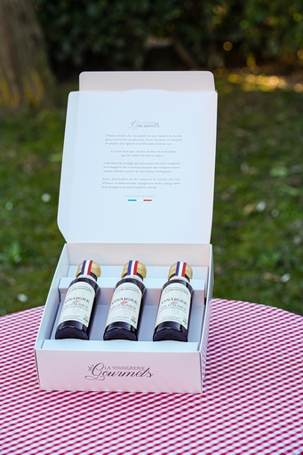 Coffret de 3 vinaigres de vin d'Alsace 10cl